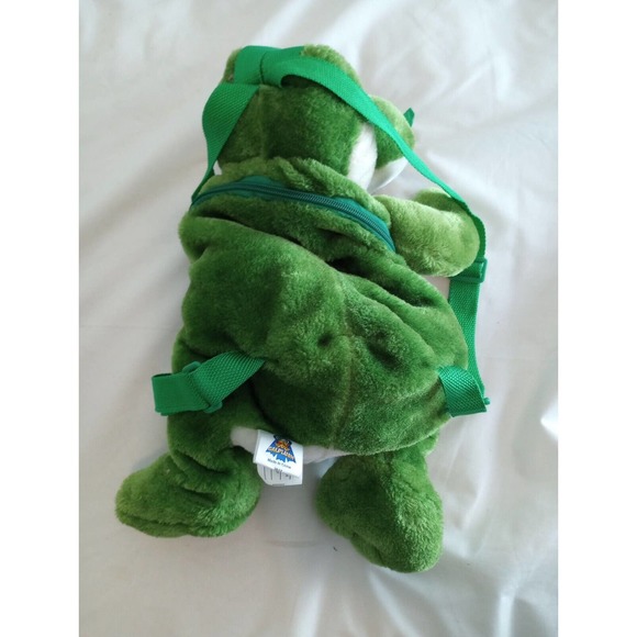 CalPlush Crocodile Alligator Back Pack Adjustable Strap Zippered Compartment - Picture 7 of 11